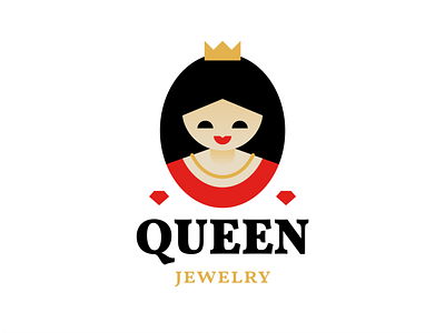 Queen branding character crown cute diamond jewelry necklace princess queen sign