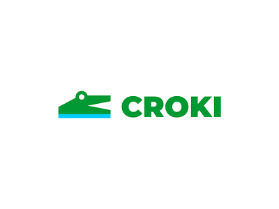 CROKI alligator animal branding crocodile sea sign water wild