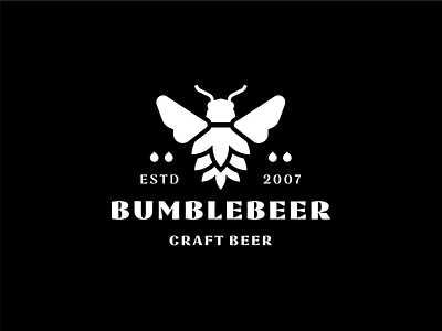 BUMBLEBEER bee beer branding bumblebee craft hop logo sign
