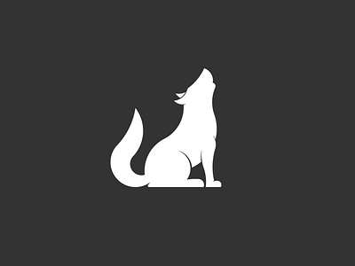 Wolf howls logo wolf