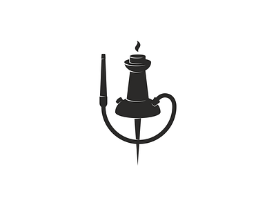 Logo for The OFFICE Black black button charcoal hookah logo office