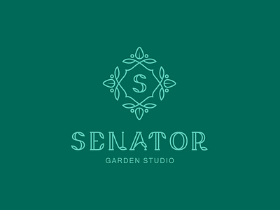 Senator Garden Studio design landscape logo pattern print studio
