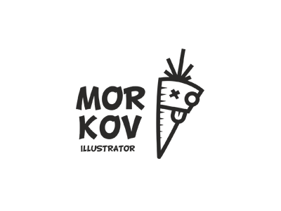 Morkov carrot illustration illustrator logo mor