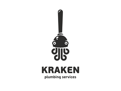 Kraken kraken logo octopus plumbing plunger services tentacles