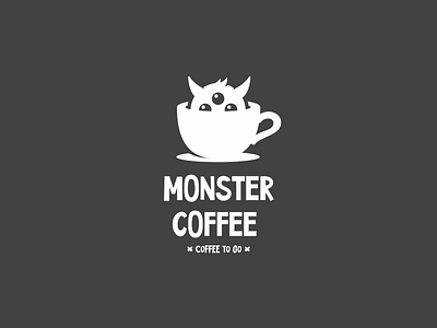 Monster Coffee character coffee eyes logo monster peeking video