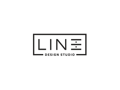 Logo for the interior design studio bathroom cupboard design furniture interior line logo