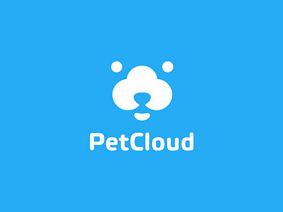 PetCloud animal cloud dog logo pet
