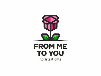 From me to you box cube flowers gift logo othe