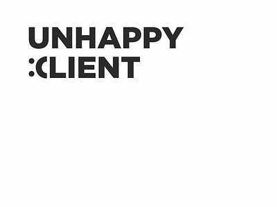 Unhappy Client customer logo smiley unhappy