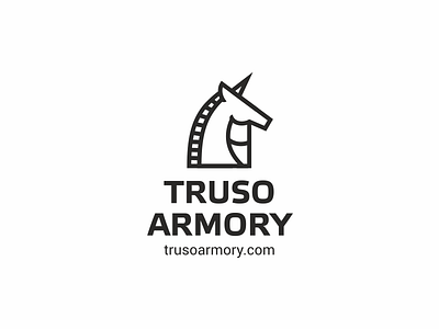 TrusoArmory horn horse logo the unicorns weapons
