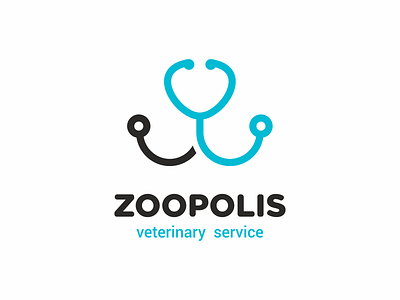 Zoopolis animal dog logo medicine muzzle service stethoscope veterinary