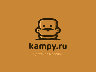 Kampy animal chair character furniture logo monkey