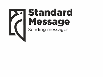 Standard Message bird dove letter logo mail mailing stamp