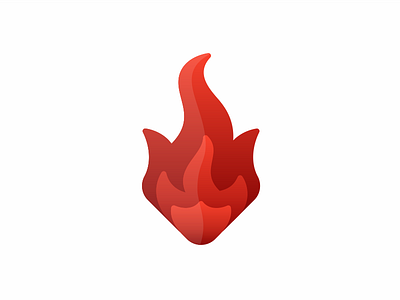 Fire fire gradient icon illustration layers logo red