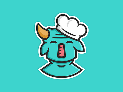 Monster chef cap chef delicious illustration logo monster sticker tongue