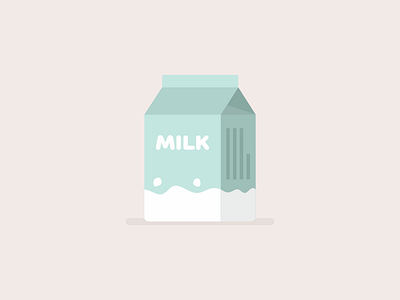 Milk box flat illustration milk of packing