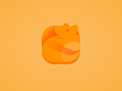 fox application fox gradient icon illustration logo orange