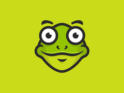 Frog animal binoculars character frog logo