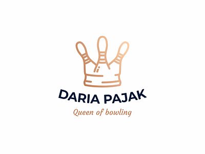 Bowling bowling crown king logo princess queen