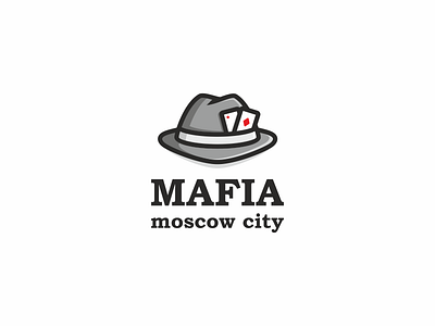 Mafia Moscow City ace cards ganster hat logo safia