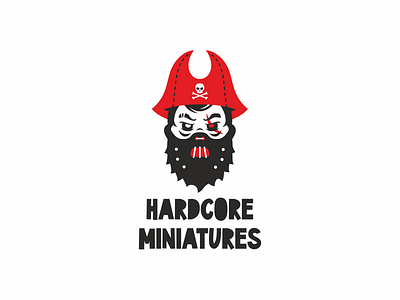 Hardcore Miniatures cannibal ganibal illustration logo mask pirate skeleton skull