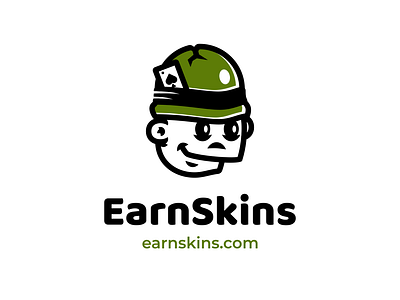 EarnSkins character helmet illustration logo map military soldier war