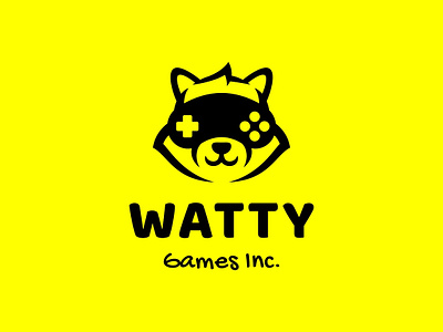 Watty additional reality application character game gamepad illustration joystick logo raccoon