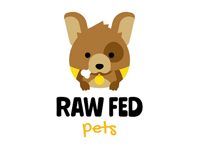 Raw Fed Pets animal bone character cute dog flat food friend illustration logo