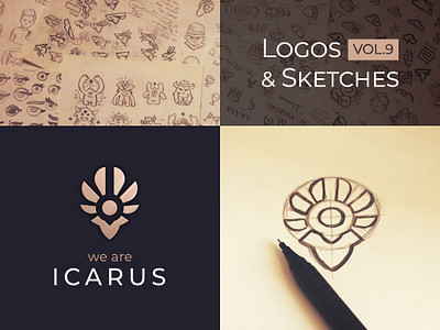 Logos & Sketches behance behance project behancereviews collection illustration logo logo folio pencil selection sketch sketches