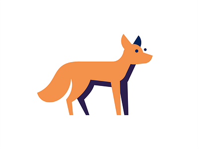 Fox animal flat fox illustration logo sign sly tail