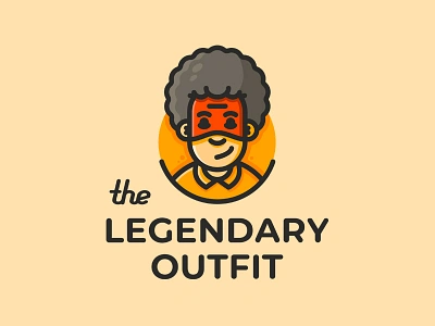 The Legendary Ouyfit afro boy branding curls hairstyle hero hiwow logo man mask sign t shirt