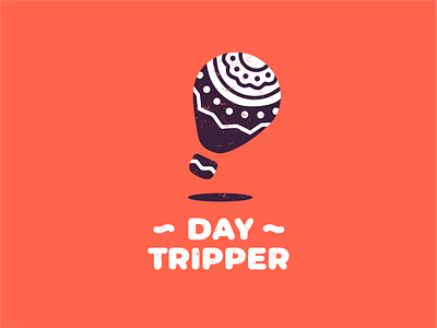 Day tripper balloon branding grunge hiwow pattern pin sign tourist travel