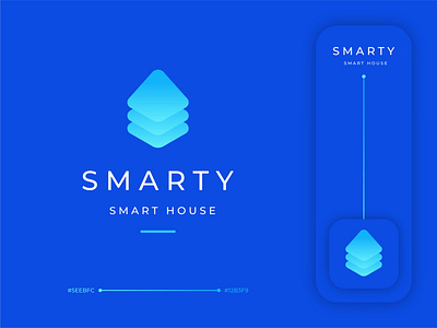 Smarty brand branding gradient hiwow house logo logodesign sign smart