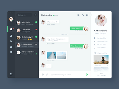 Day013-Chat app chat daily dashboard im ui ux