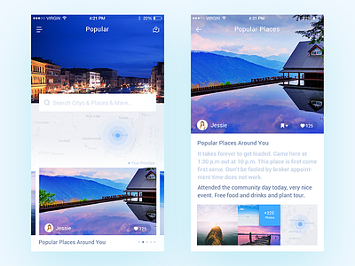 Day016-Travel & Location clean location photo travel ui ux