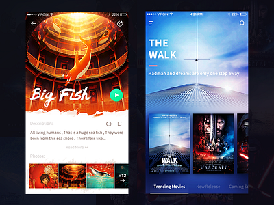 Day017-Movie app clean concept movie ui ux video