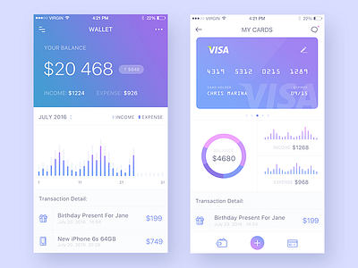 Day020-Wallet/Cards card credit payment ui ux wallet