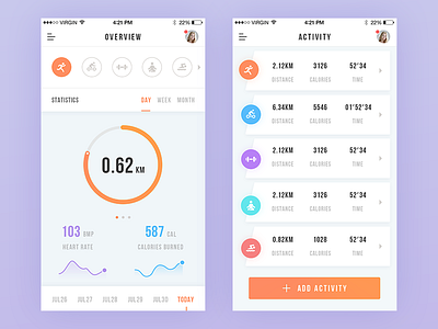 Day021-Fitness data fitness ui ux workout