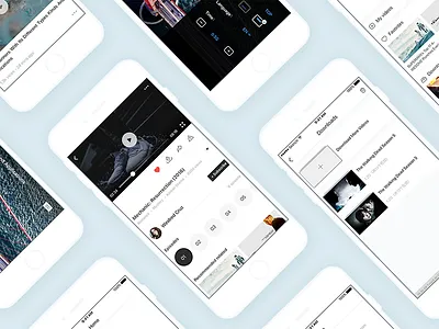 Day30-Video App2 app clean concept light movie ui ux video