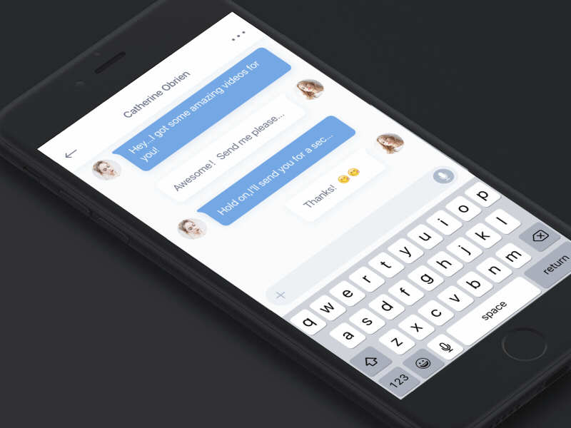 Day044-Message Animation ae animation clean contact gif im messages ui ux