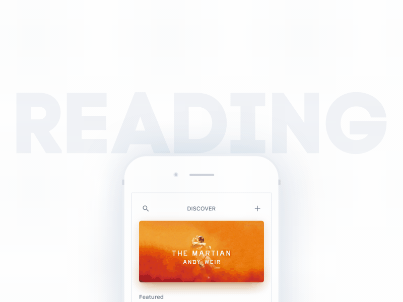 Day052-Book Animation Concept ae books clean gif light reading reviews ui ux