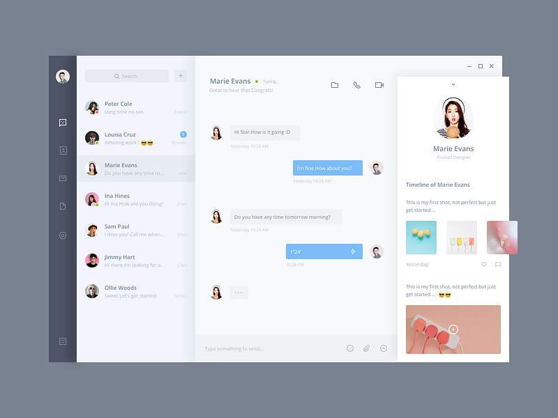 Fluent Design Chat App by UISTAR🌟 on Dribbble