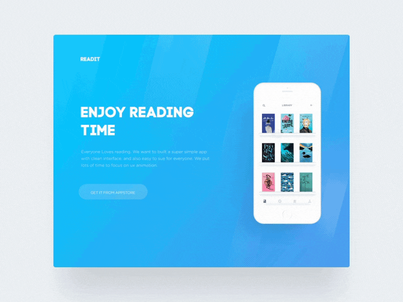 Reading project study case ae animation books clean gif presentation reading ui ux