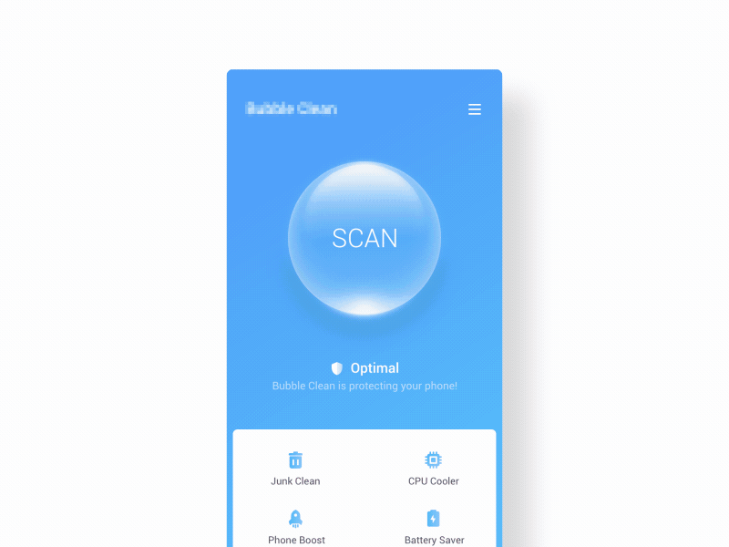 Bubble Animation animation boost bubble gif network safe scan ui ux wifi