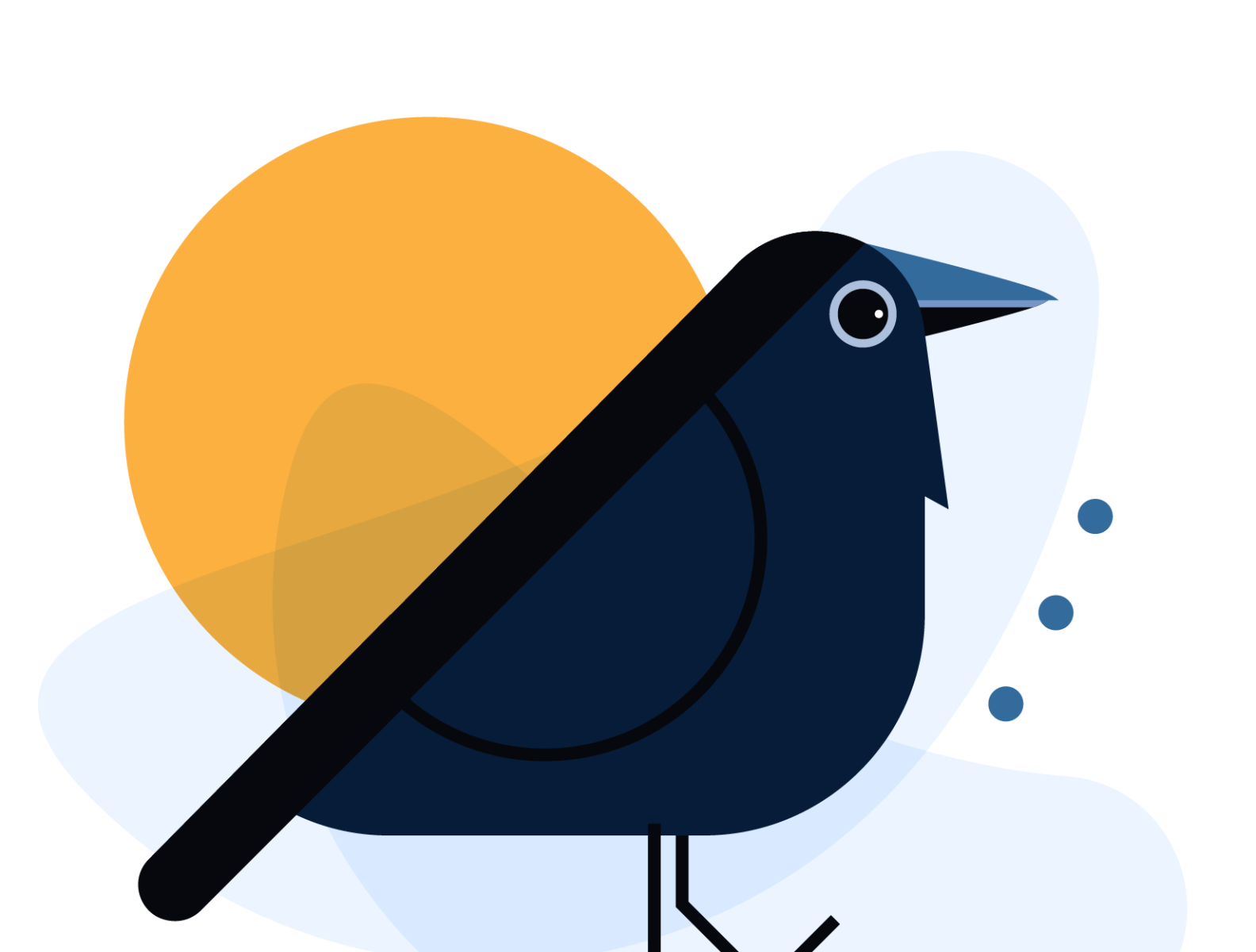 Crow bird birds crow flat illustration vector