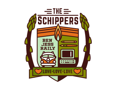 Schippers Family asparagus family crest illustration skillshare
