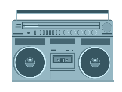 Boombox 1980s boombox limited pallete vector