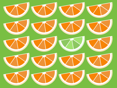 Standing out lime orange pattern vector