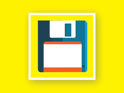 Floppy disk flat floppy stickermulerules