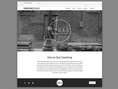 Endurance Squad branding sports web web design website wordpress